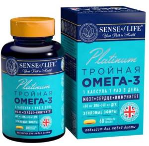 Омега-3 здоровье всего организма SENSE of life 60 капсул