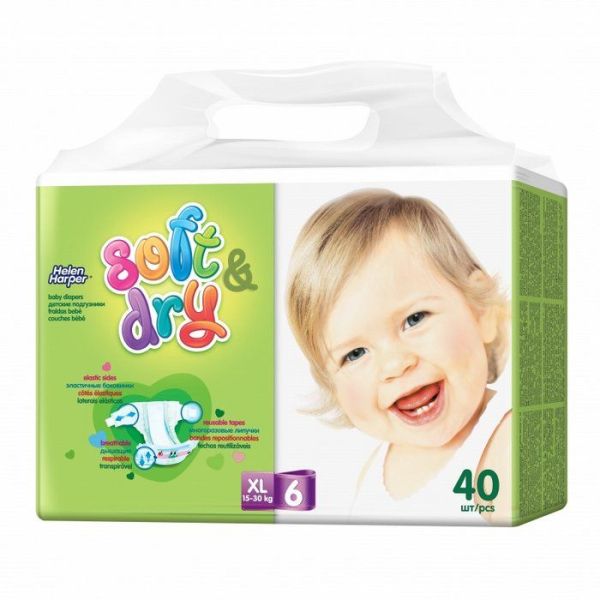 Подгузники Хелен Харпер детские Soft and Dry XL 13-18kg 40шт фотография